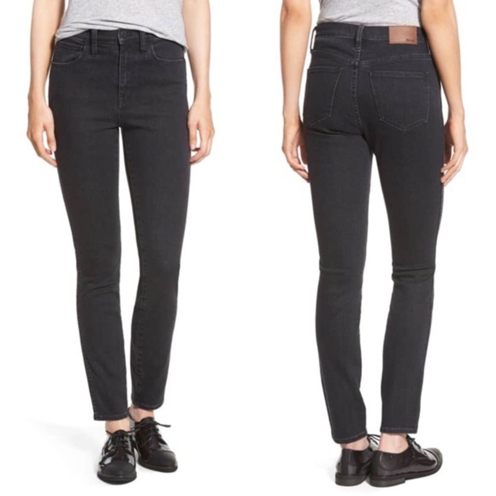 Madewell 9in high riser skinny skinny black jeans